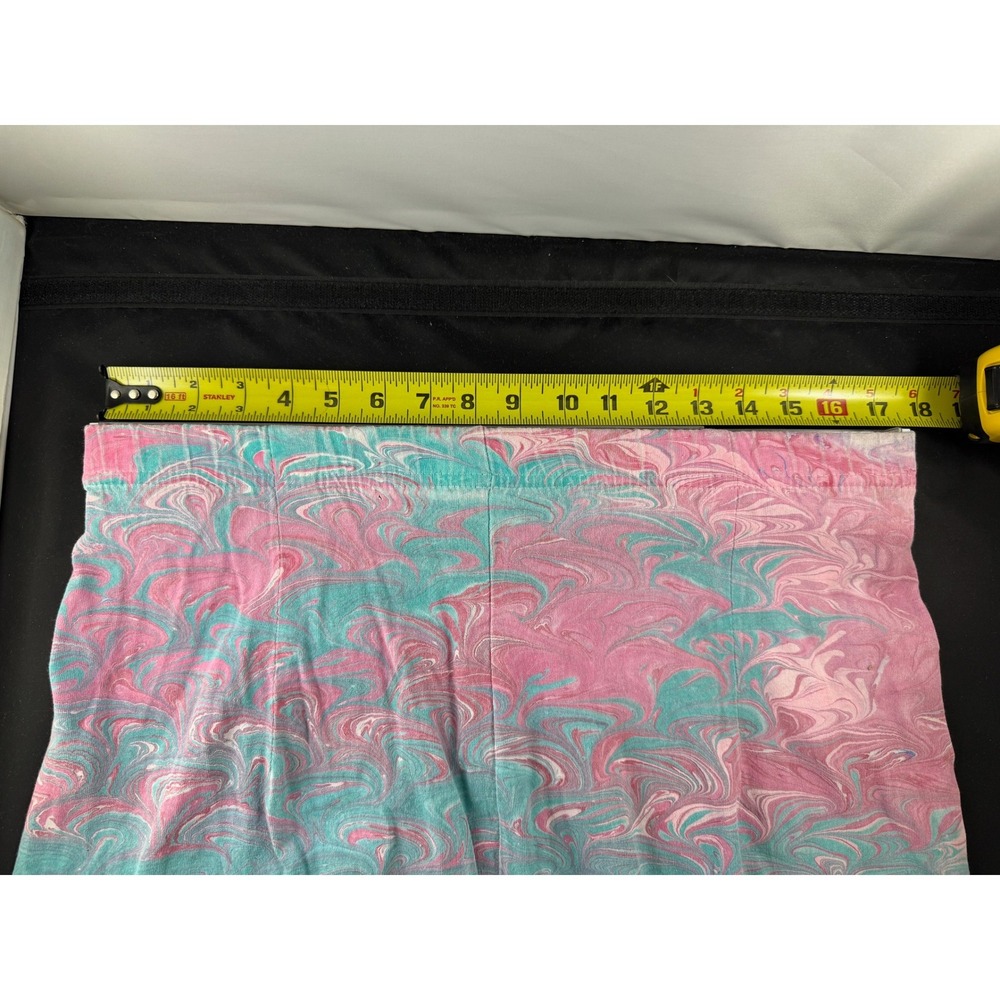Shirleighs Marbled Art Kids Skirt Pink Teal Hand Dyed Cotton Size L Made in USA - Picture 7 of 9